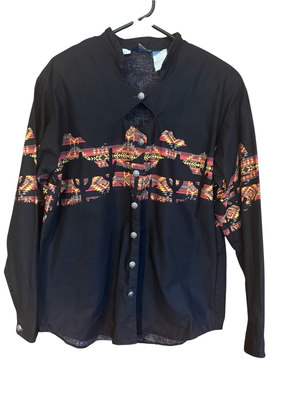 Vintage Brooks & Dunn Pendleton Style Southwestern Aztec Snap Button Shirt Small